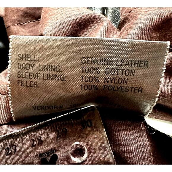 VTG 90s Wilsons M Julian Distressed Cafe Racer Leather Moto Jacket Dark Brown L - Picture 10 of 16